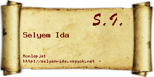 Selyem Ida névjegykártya